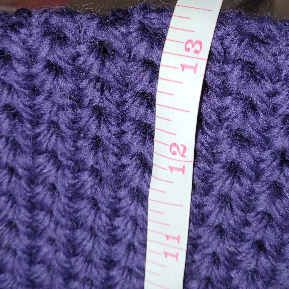 Handcrafted Purple Crochet Market Bag - Picture 4 of 5